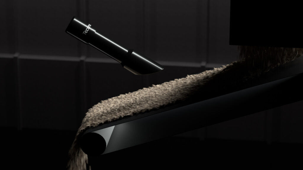 Teconer WCM411 conveyor dark backround. Water content monitor WCM411 is an optical moisture sensor designed for detecting moisture content of concrete aggregates.